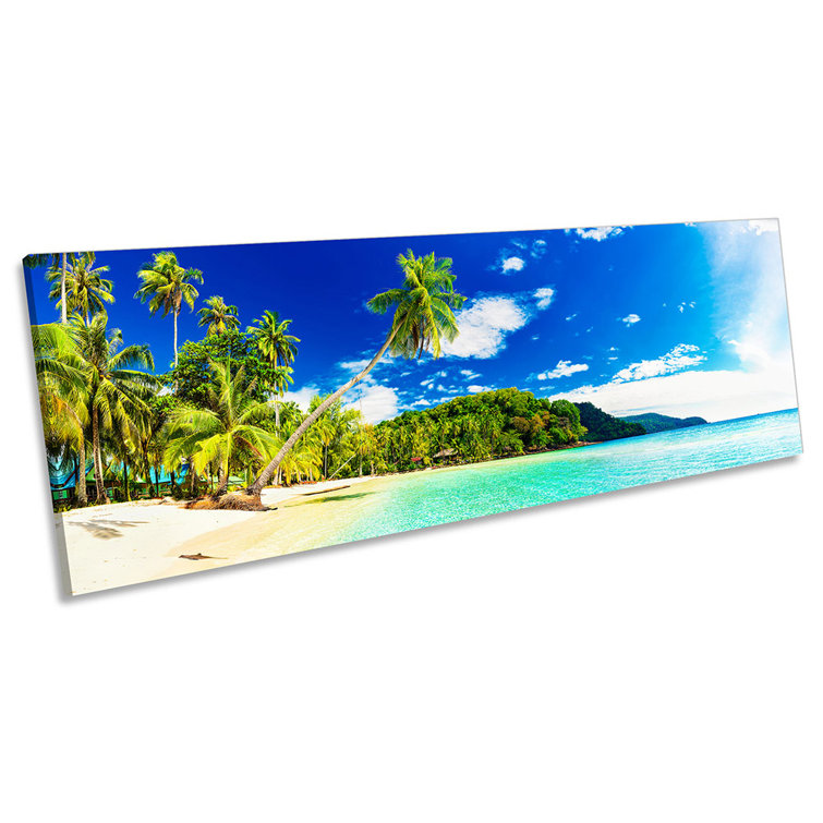 Bay Isle Home Paradise Tropical Beach Wrapped Canvas Panoramic Art